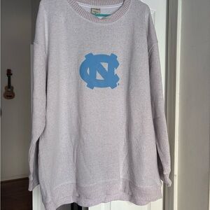 Chicka-D UNC Tarheels corded Tan Sweatshirt with Blue Logo, XL, NWT